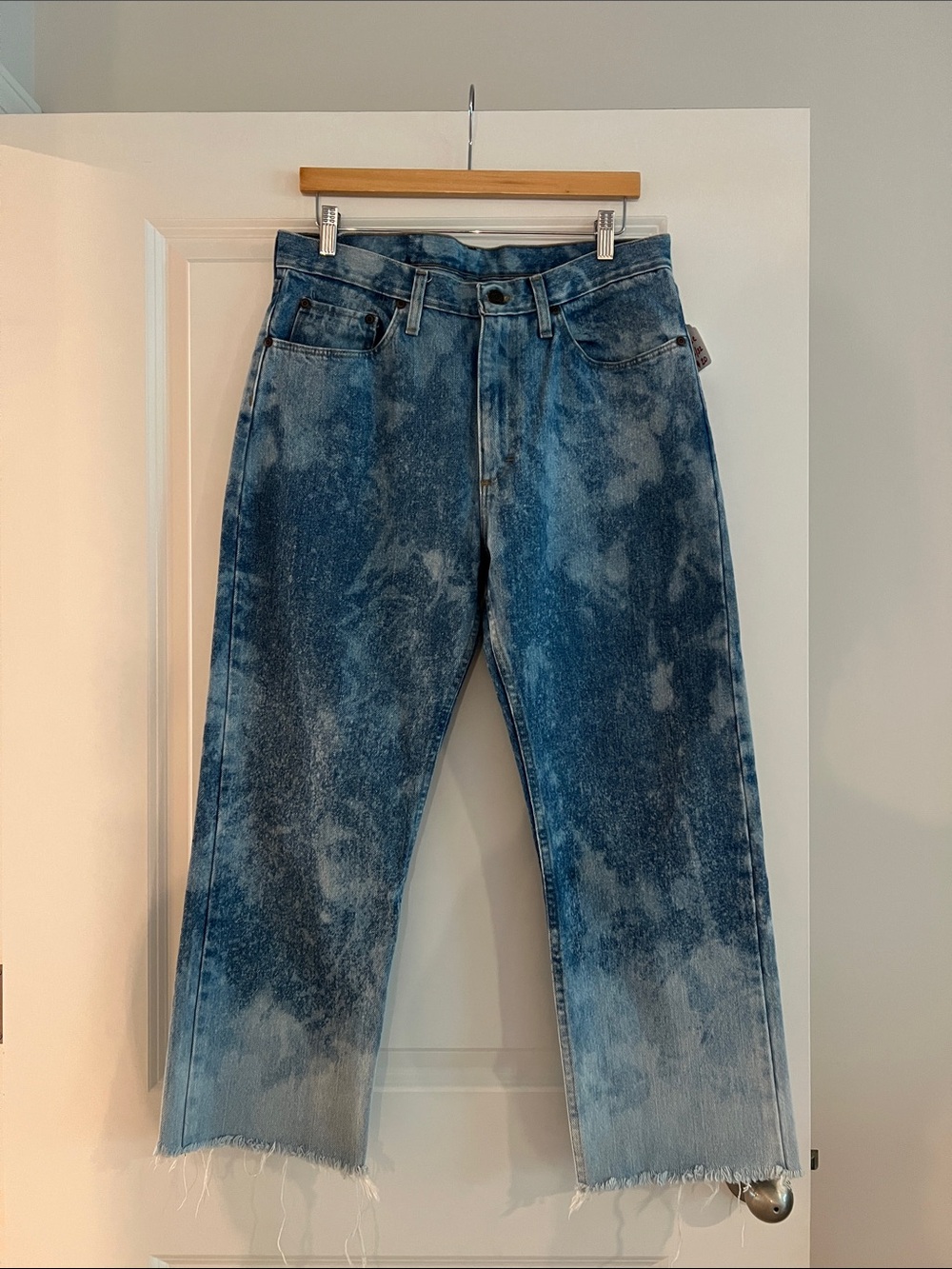 Wrangler Vintage Men's Acid-Effect Relaxed Jeans in Blue